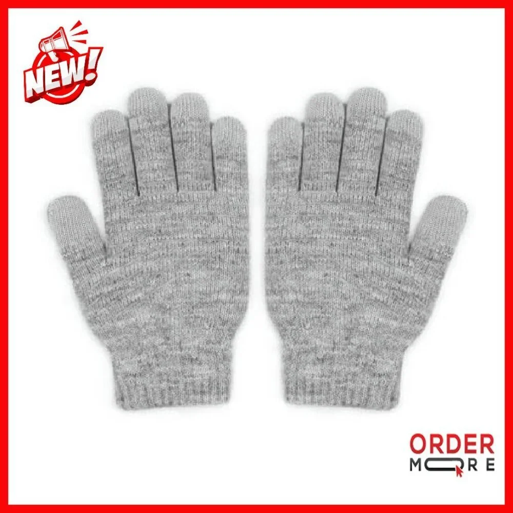 Winter Touchscreen Gloves Warm Knit Texting Sizes S M L XL